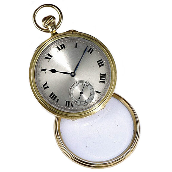 English watch bearing a solid 18-carat gold movement Circa 1921 English watch bearing a solid 18-carat gold movement Circa 1921