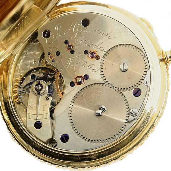 AD8708-(10) German heavy magnificent Glashütte pocket watch Circa 1874