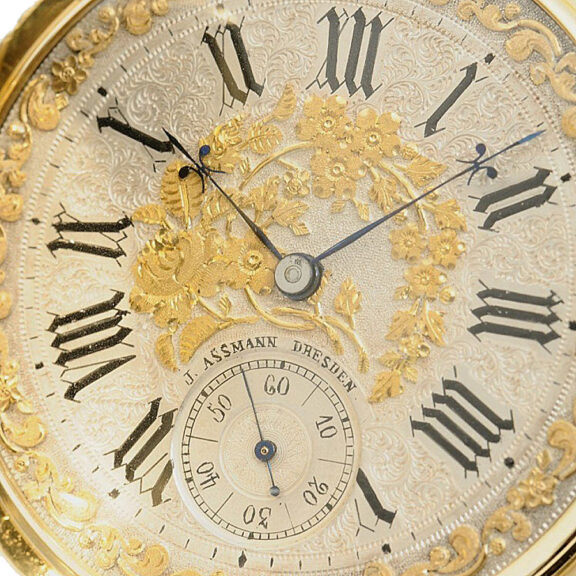AD8708-(4) German heavy magnificent Glashütte pocket watch Circa 1874