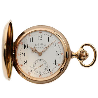 Rare German gold hunting cased pocket watch Circa 1887