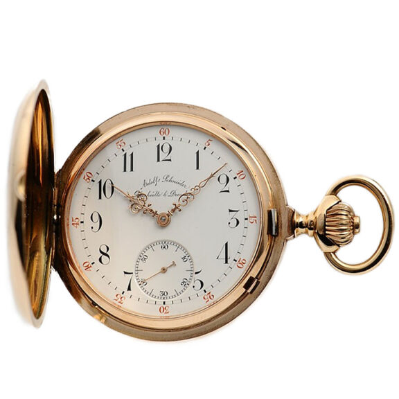 Rare German gold hunting cased pocket watch Circa 1887
