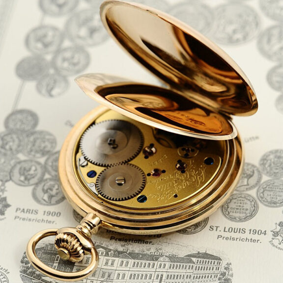 As new German 14K gold lever pocket watch Circa 1921 As new German 14K gold lever pocket watch Circa 1921