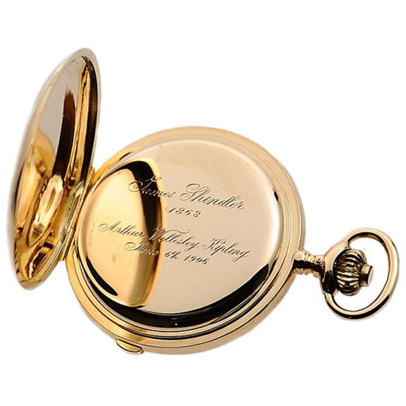 German gold chronograph with regulator dial circa 1868 German gold chronograph with regulator dial circa 1868