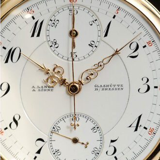 German watch with chronograph and minute counter Circa 1922