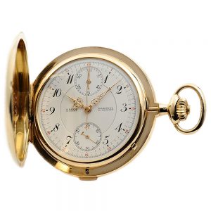 German watch with chronograph and minute counter Circa 1922