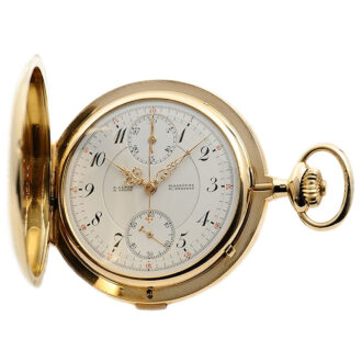 German watch with chronograph and minute counter Circa 1922