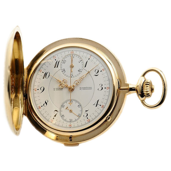 German watch with chronograph and minute counter Circa 1922