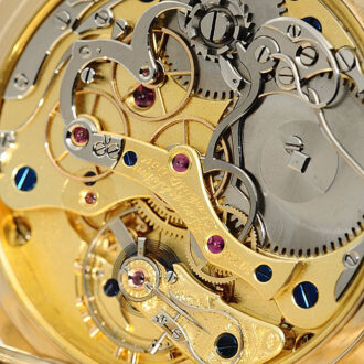 German watch with chronograph and minute counter Circa 1922
