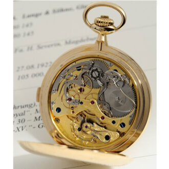 German watch with chronograph and minute counter Circa 1922
