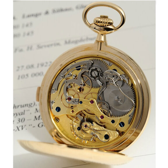 German watch with chronograph and minute counter Circa 1922 German watch with chronograph and minute counter Circa 1922