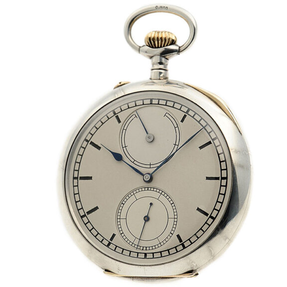 Silver German Glashütte precision chronometer Circa 1926