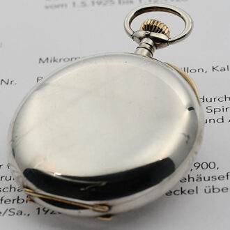 Silver German Glashütte precision chronometer Circa 1926