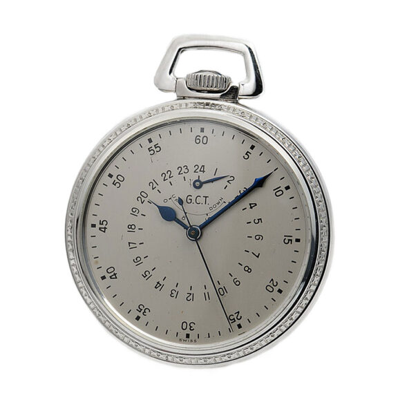 Swiss navigation deck watch with centre seconds Circa 1940