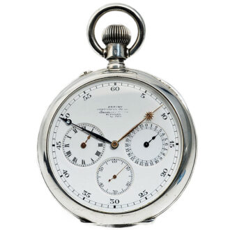 Danish silver astronomical keyless lever deck watch Circa 1910
