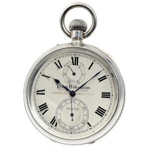 Swiss silver deck watch with 40h power reserve Circa 1908