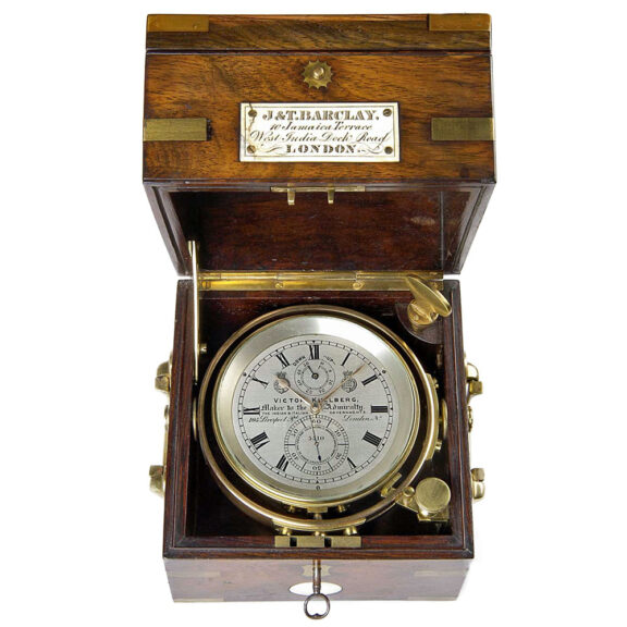 English 56-hour power reserve ship’s chronometer Circa 1893