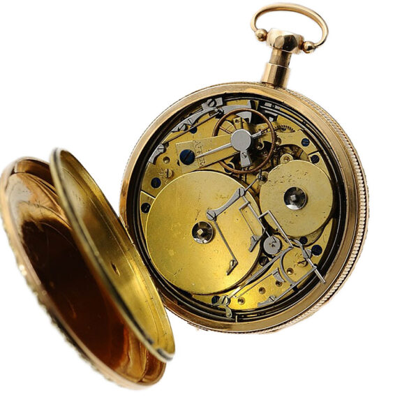 Swiss repeating pocket watch with musical movement Circa 1830 Swiss repeating pocket watch with musical movement Circa 1830