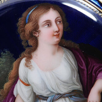 Swiss 18k gold, split pearl-set portrait watch Circa 1790