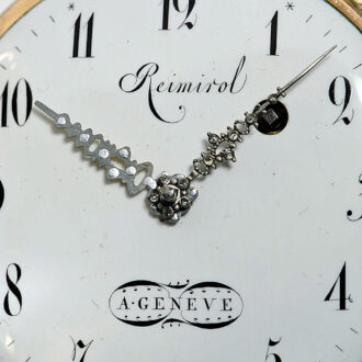 Swiss gilt brass open faced verge pocket watch Circa 1790