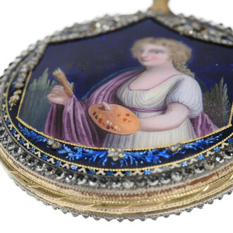 Swiss gilt brass open faced verge pocket watch Circa 1790