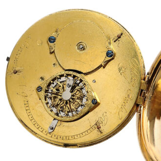 Swiss gold pocket watch with cylinder escapement Circa 1795