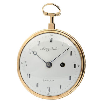 Swiss gold pocket watch with cylinder escapement Circa 1795