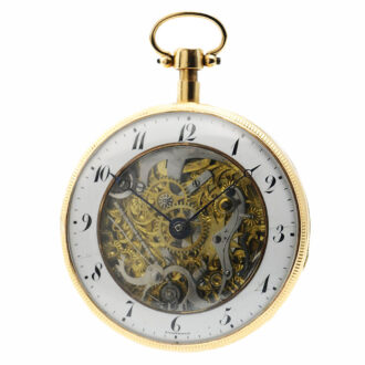 French gold skeletonized quarter repeater Circa 1820