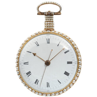 English fine gold enamel centre seconds duplex Circa 1820