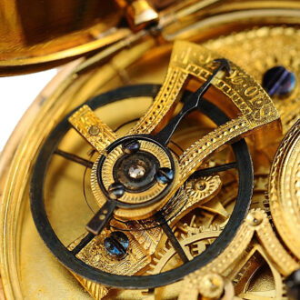 English fine gold enamel centre seconds duplex Circa 1820