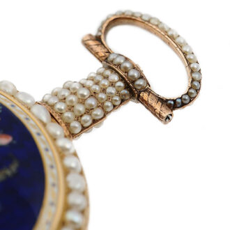 English fine gold enamel centre seconds duplex Circa 1820