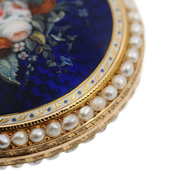 English fine gold enamel centre seconds duplex Circa 1820 English fine gold enamel centre seconds duplex Circa 1820