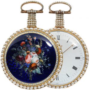 English fine gold enamel centre seconds duplex Circa 1820