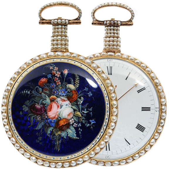 English fine gold enamel centre seconds duplex Circa 1820