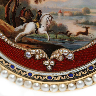 English fine gold enamel centre seconds duplex Circa 1820