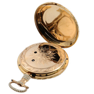 English fine gold enamel centre seconds duplex Circa 1820