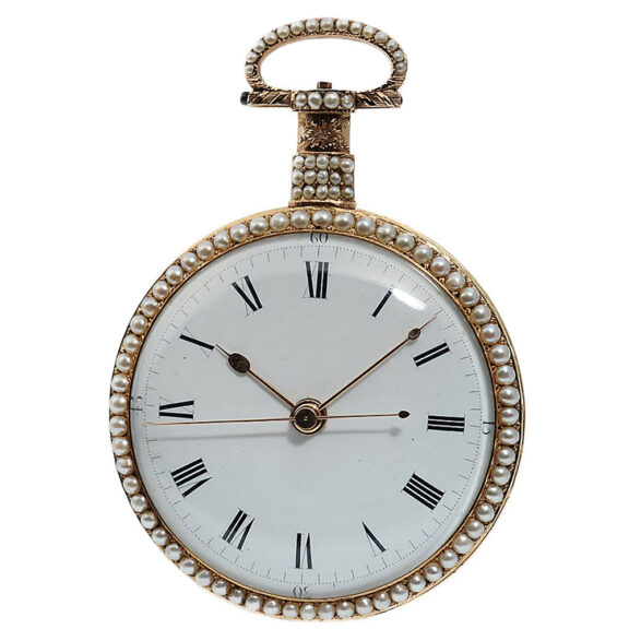 English fine gold enamel centre seconds duplex Circa 1820 English fine gold enamel centre seconds duplex Circa 1820