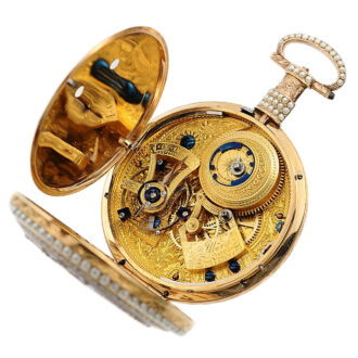 English fine gold enamel centre seconds duplex Circa 1820