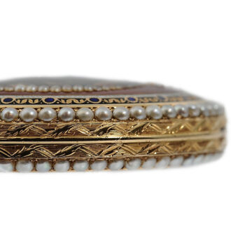 English fine gold enamel centre seconds duplex Circa 1820