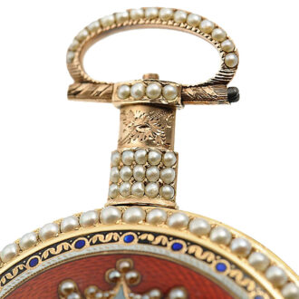 English fine gold enamel centre seconds duplex Circa 1820