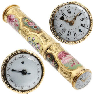 French etui with an integrated watch and compass, circa 1750 French etui with an integrated watch and compass, circa 1750