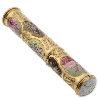 French etui with an integrated watch and compass, circa 1750 French etui with an integrated watch and compass, circa 1750