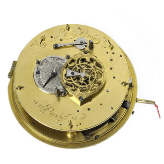 Large French silver quarter repeating coach clock Circa 1775