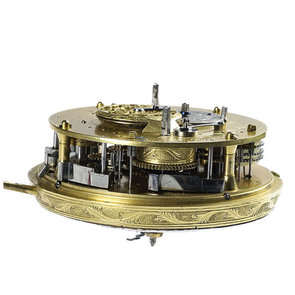 Large French silver quarter repeating coach clock Circa 1775 Large French silver quarter repeating coach clock Circa 1775