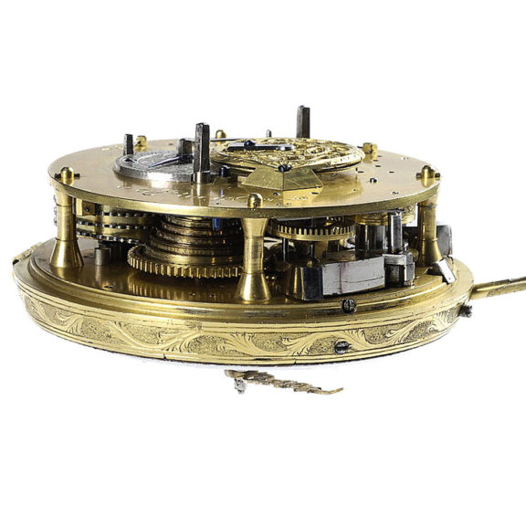 Large French silver quarter repeating coach clock Circa 1775 Large French silver quarter repeating coach clock Circa 1775