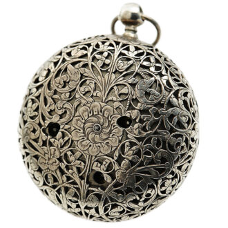 Swiss silver coach clock with self strike and alarm Circa 1675