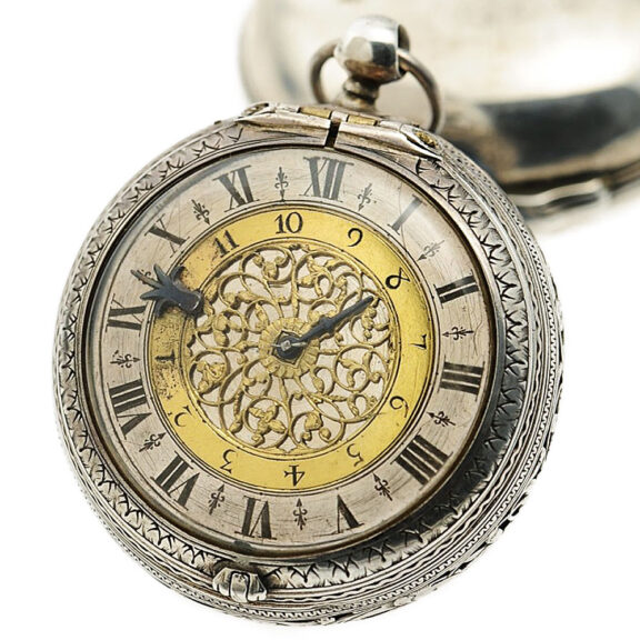 Swiss silver coach clock with self strike and alarm Circa 1675 Swiss silver coach clock with self strike and alarm Circa 1675