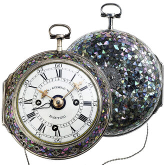 German coach clock with hour self strike and alarm Circa 1770