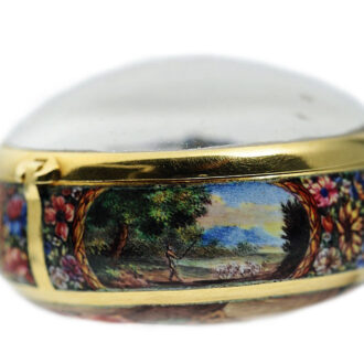 German single-hand gold and enamel pendant watch Circa 1680
