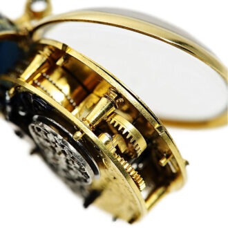 German single-hand gold and enamel pendant watch Circa 1680