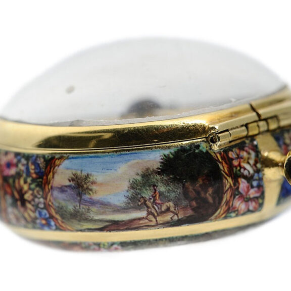 German single-hand gold and enamel pendant watch Circa 1680 German single-hand gold and enamel pendant watch Circa 1680